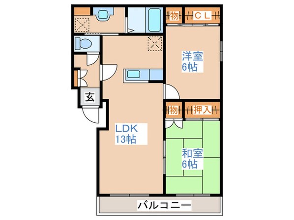 グローバル南平岸の物件間取画像